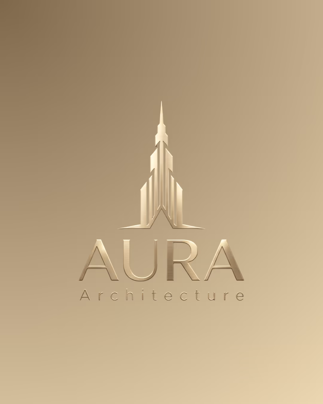 Página inicial do escritório Aura Architecture com fotografia de interior iluminado